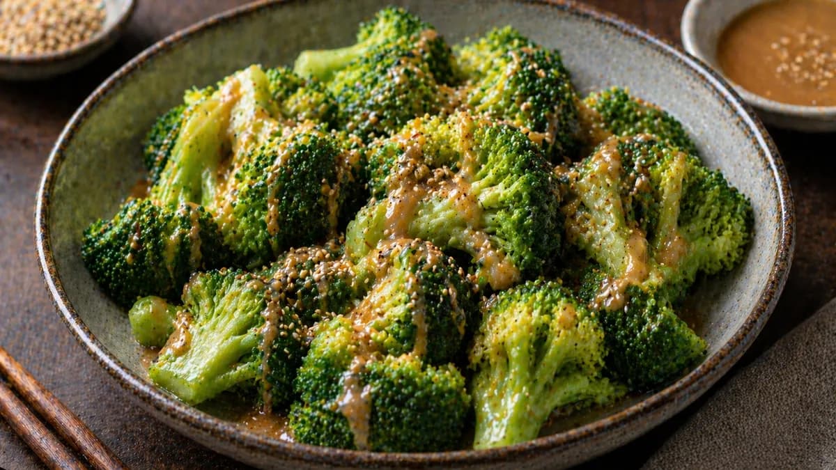 Recette Brocoli vapeur sauce miso-sésame – plat principal