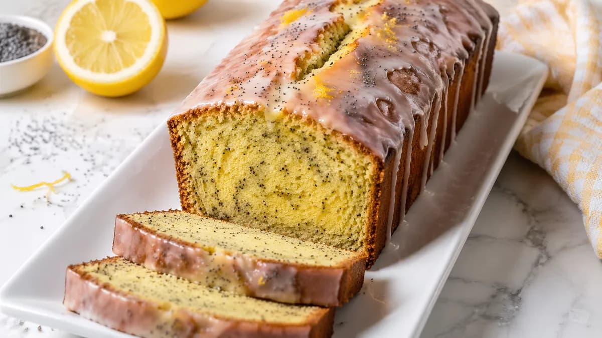 Plat : Cake au citron et graines de pavot