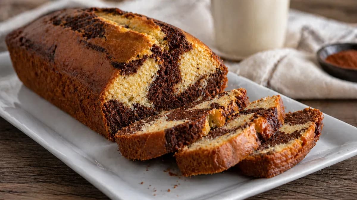 Plat : Cake marbré chocolat-vanille