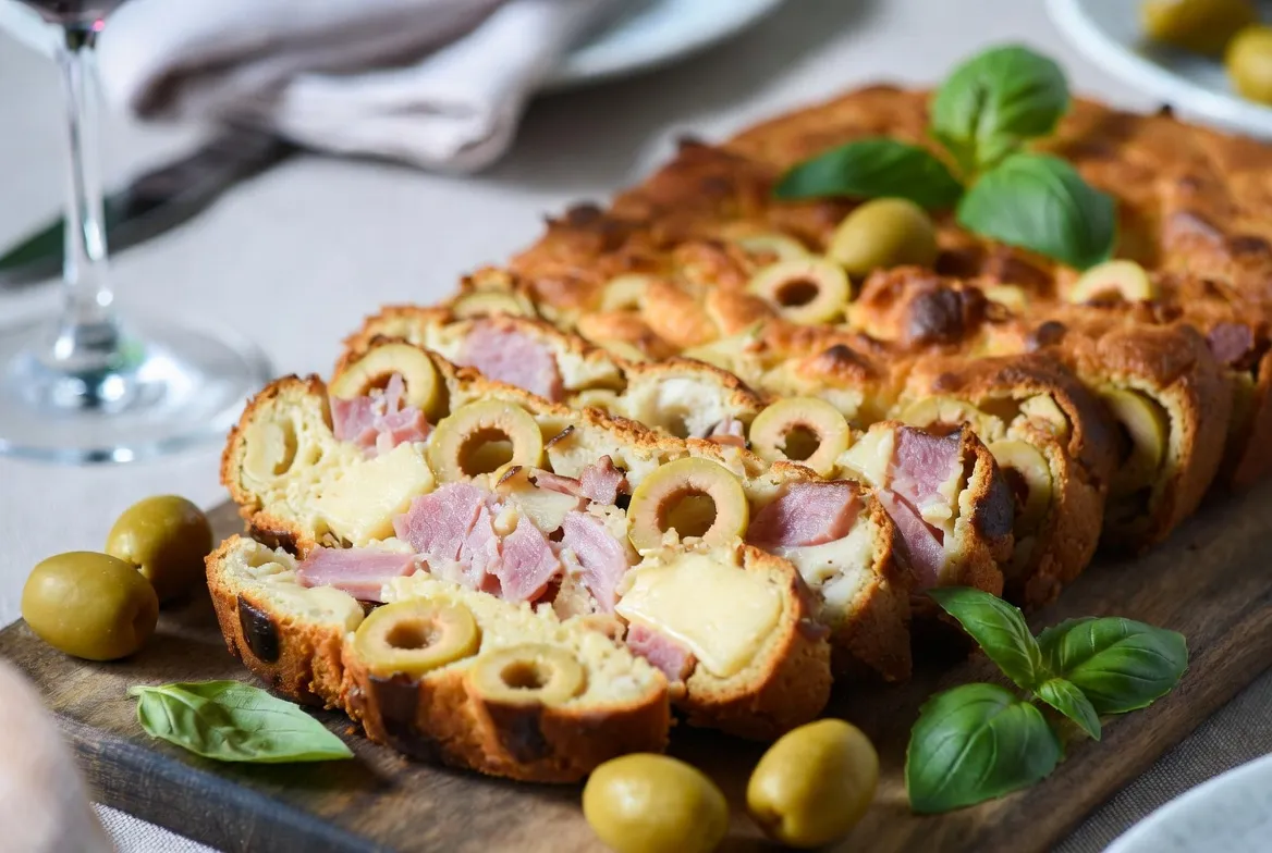 Plat : Cake olives et jambon