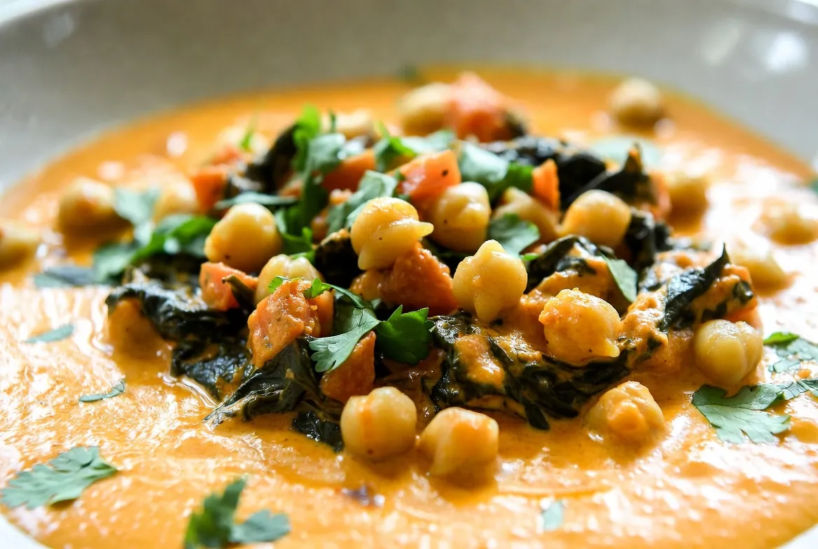 Recette Curry de pois chiches épinards – plat principal