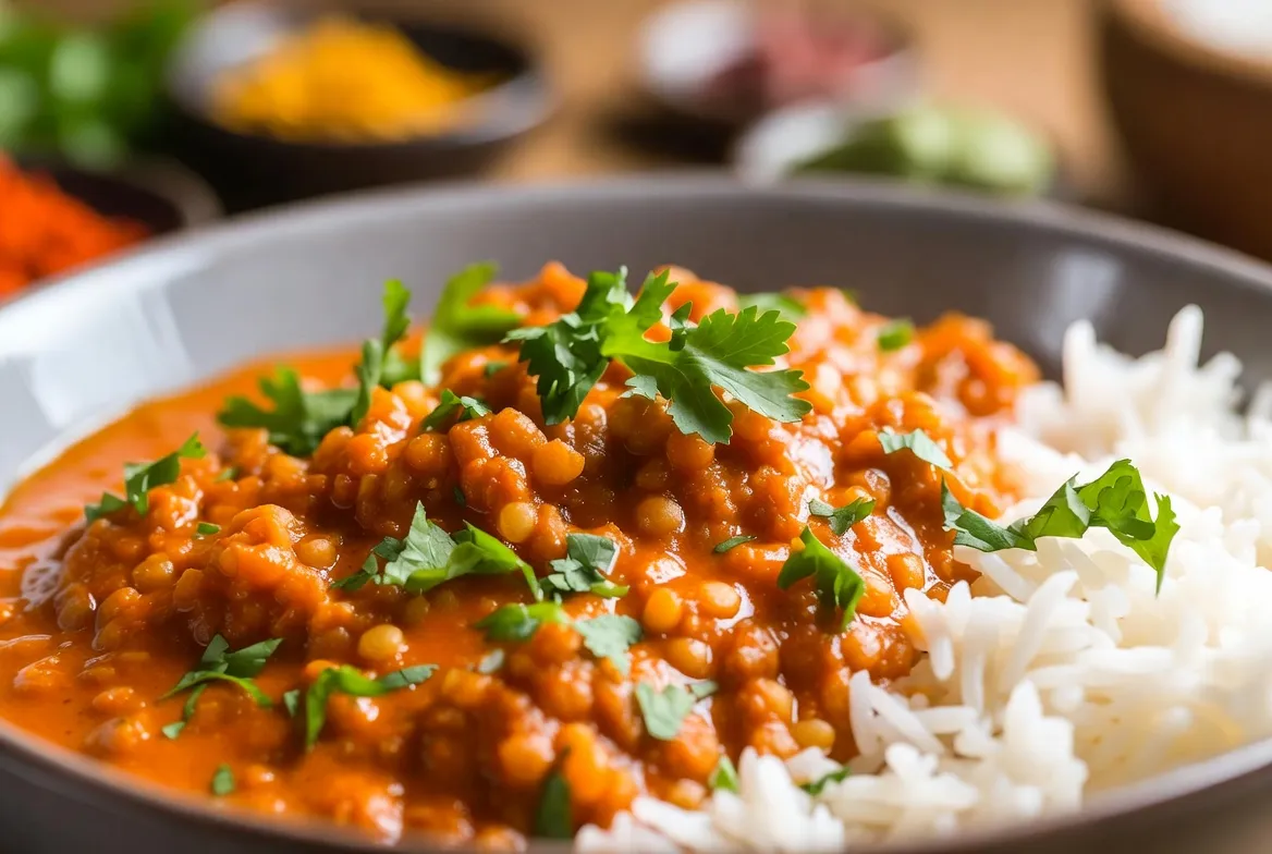 Recette Dahl de lentilles corail au lait de coco – plat principal