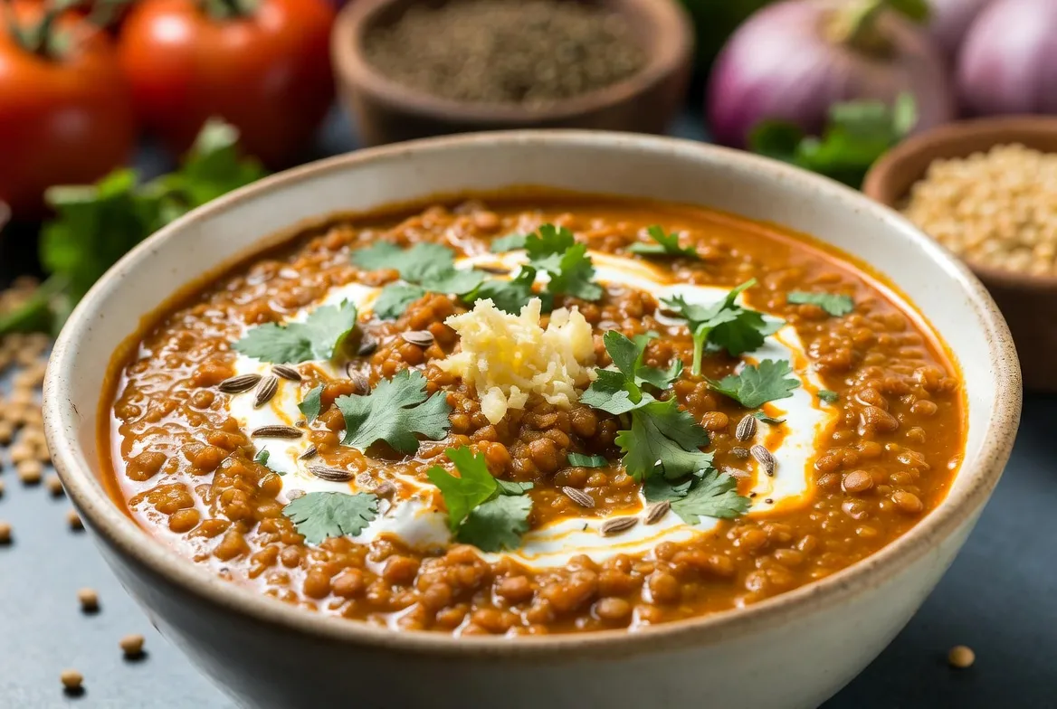 Plat : Dahl de lentilles corail