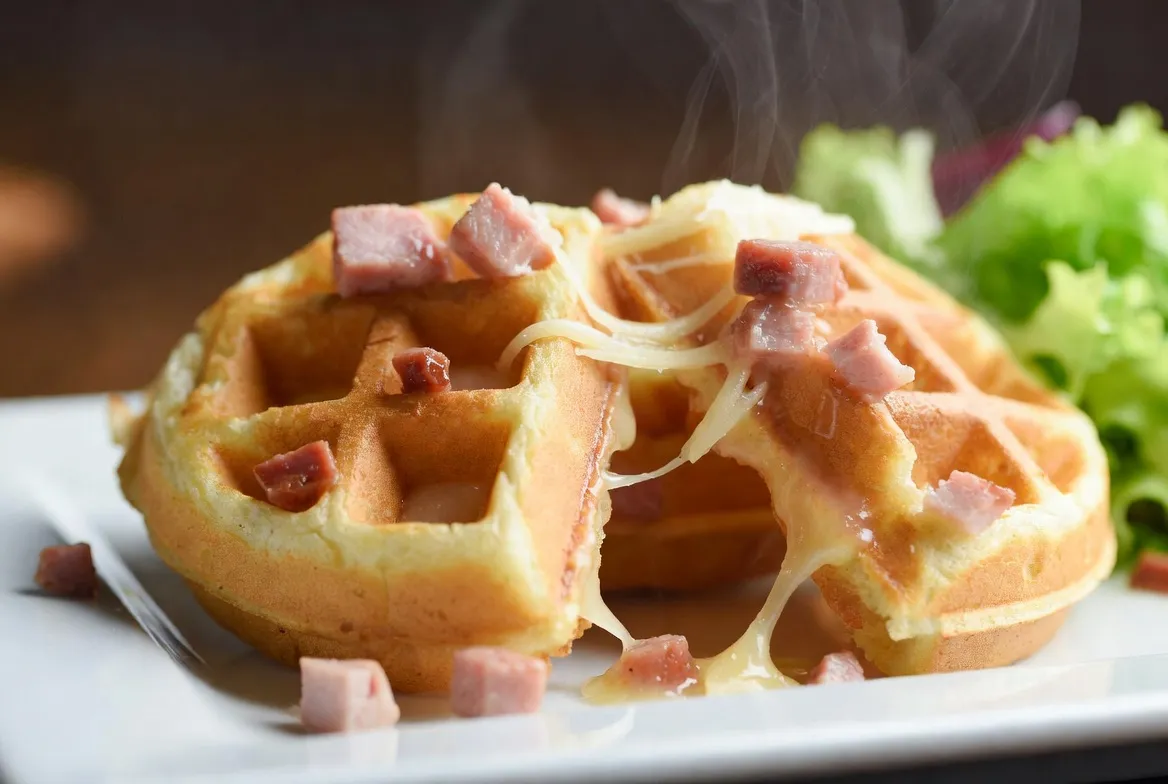 Recette Gaufres salées jambon-gruyère – plat principal