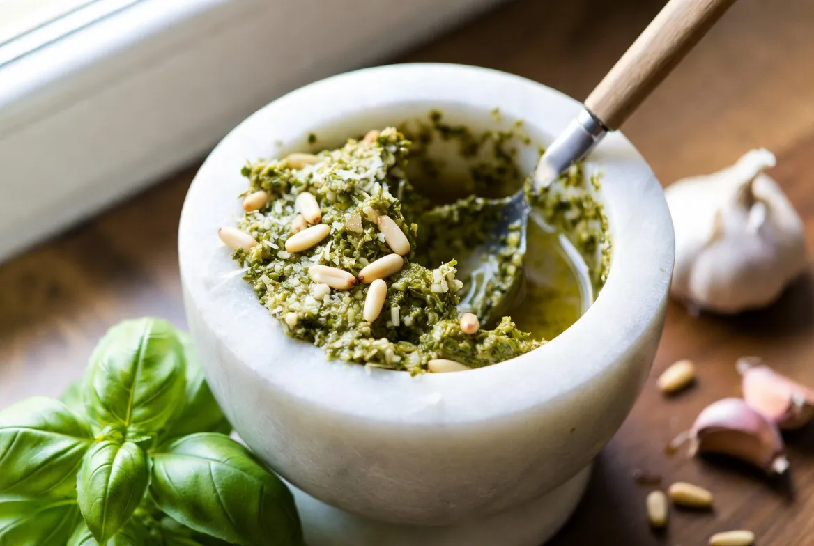 Plat : Pesto au basilic frais