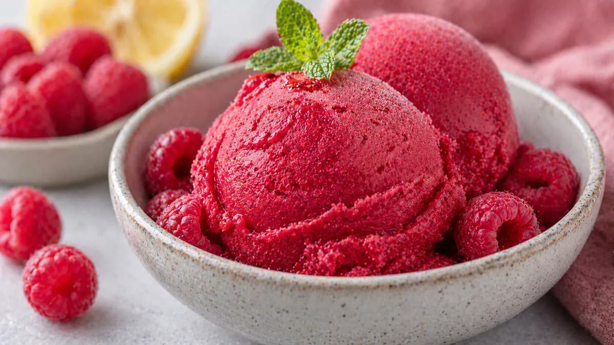 Recette Sorbet framboise intense – plat principal