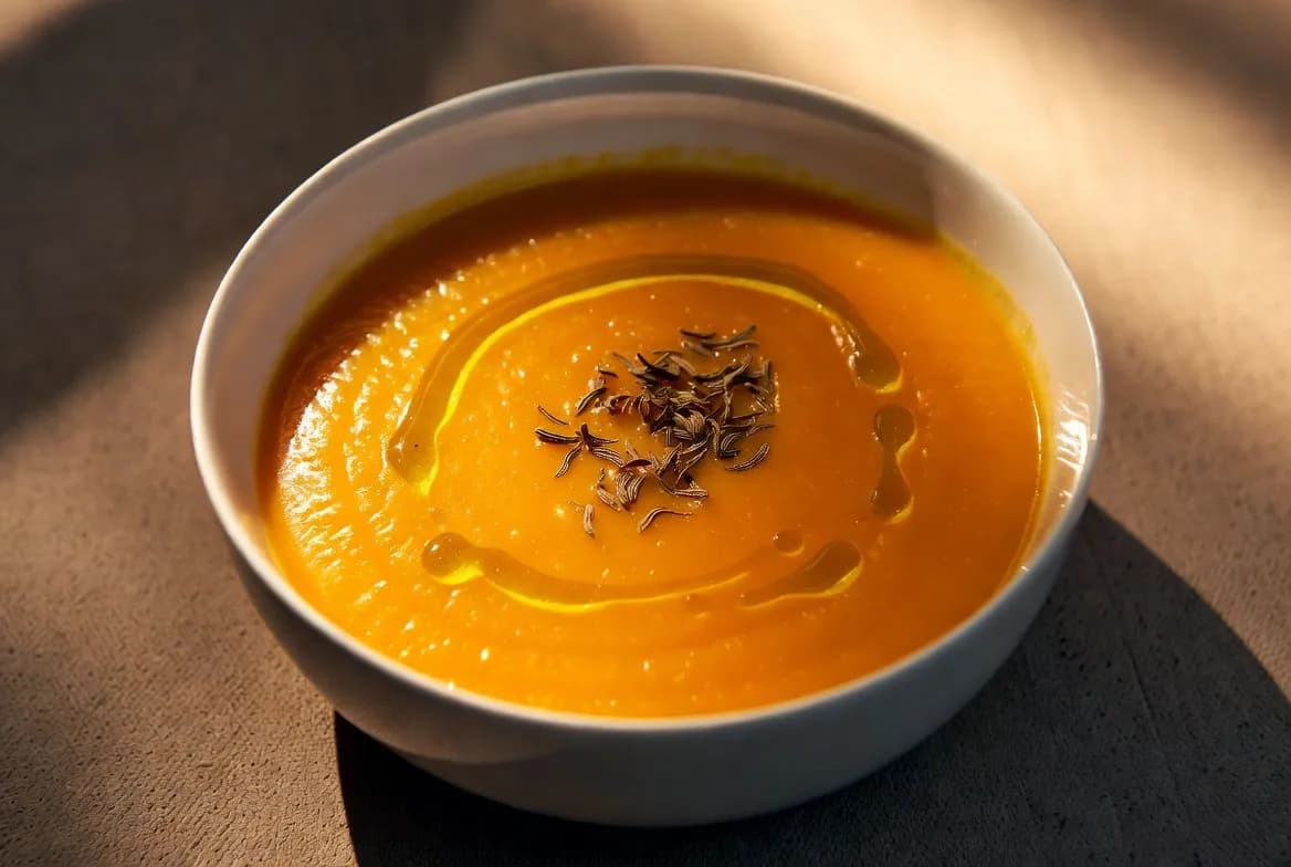 Recette Velouté de potiron au cumin – plat principal