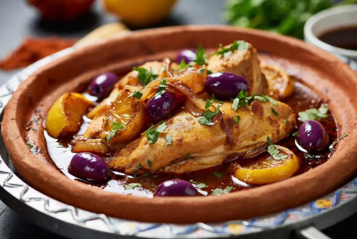 Recette Tajine de poulet aux citrons confits – plat principal