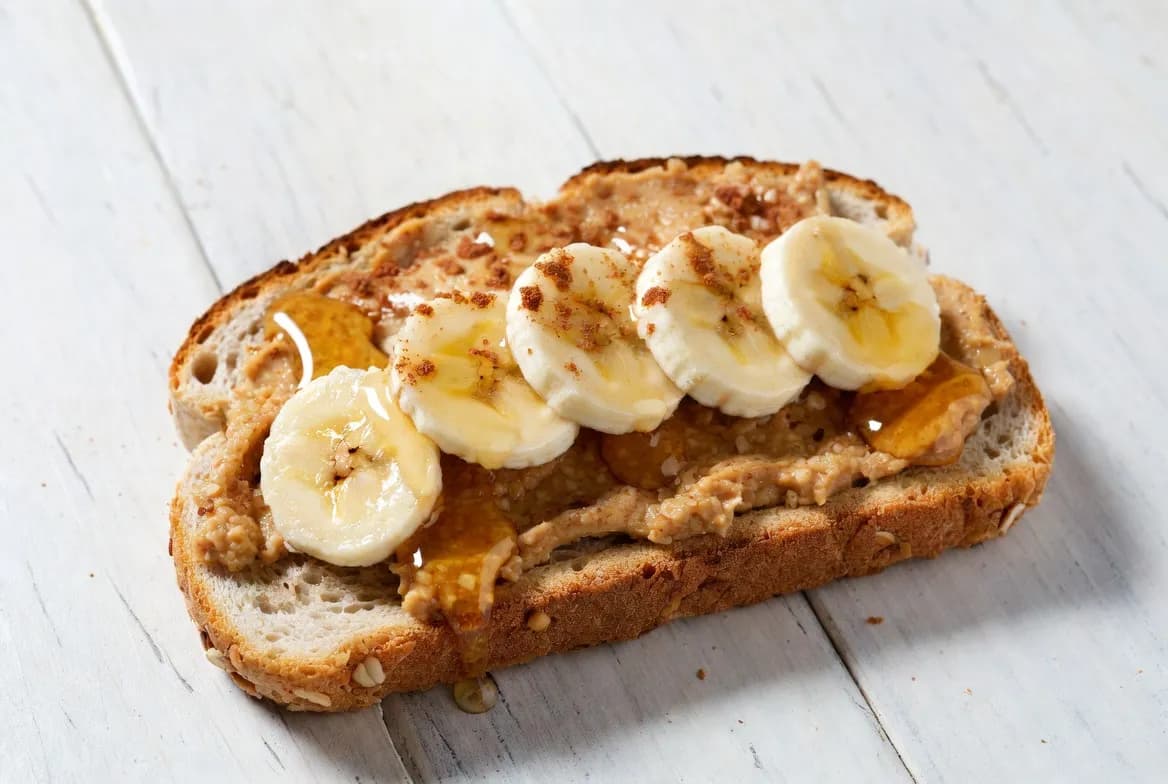 Recette Tartine banane et beurre de cacahuète – plat principal
