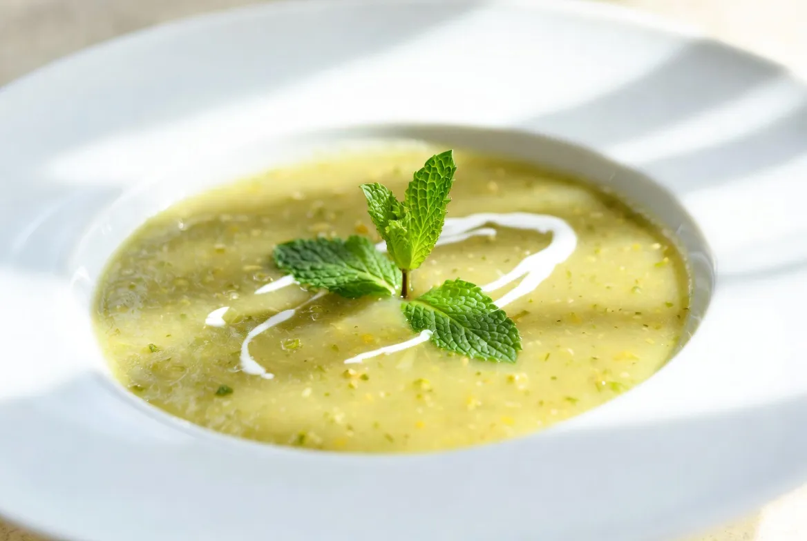 Plat : Velouté de courgettes menthe